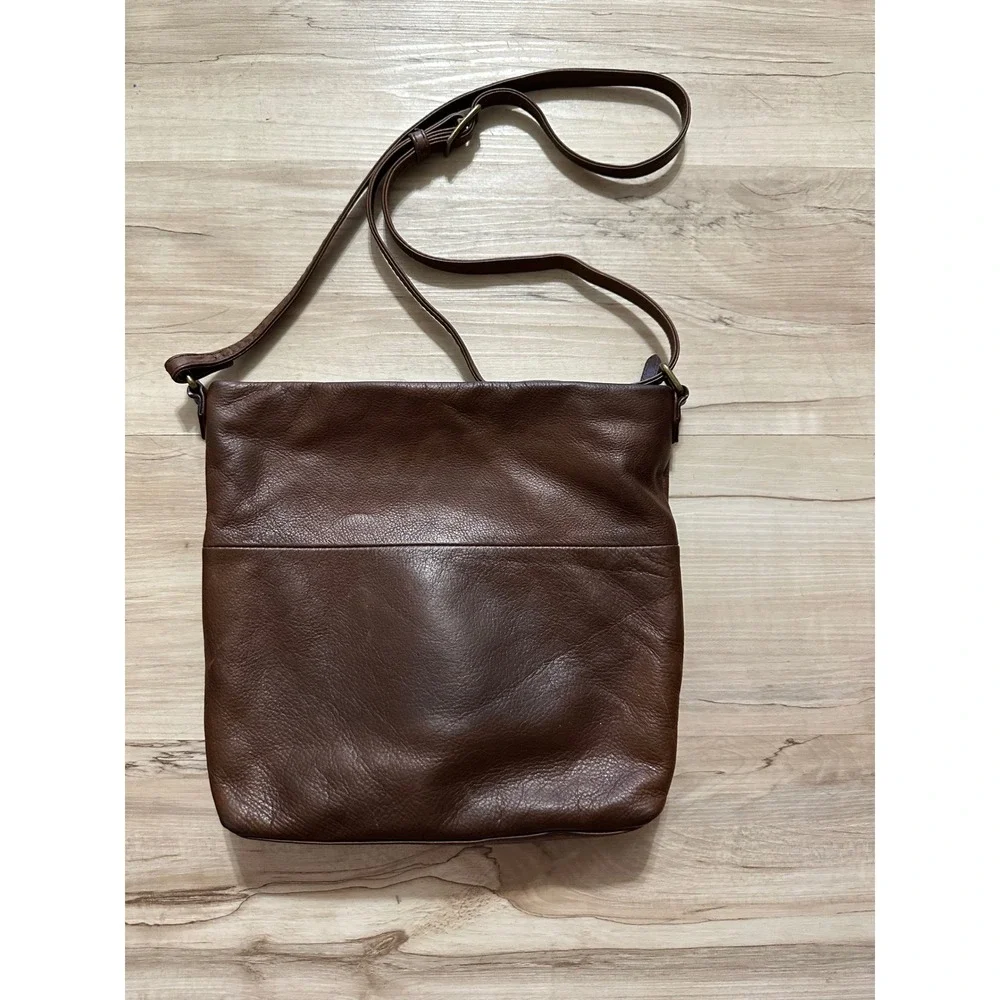 Margot New York Soft Brown Leather Crossbody Bag‎